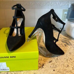 Gianni Bini Nykell Women's Black Caged 3 Buckle 4 in Heels Size 8 M